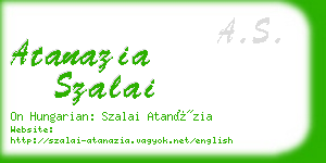 atanazia szalai business card